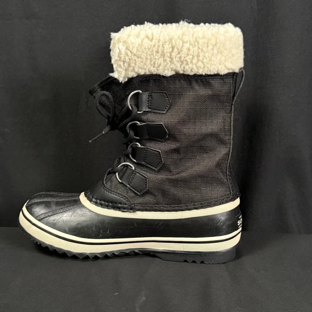 Sorel Winter Carnival Waterproof Snow Boots Black Stone NL3483-011 Womens 6